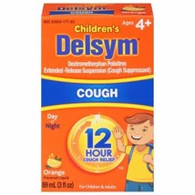 Delsym Cough Suppressant 12 HR Relief 3 Fl Oz Orange Flavored ~ Exp 2027+ - $12.86