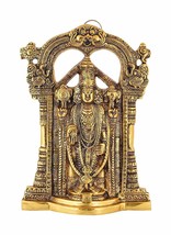 Tirupati Balaji  metal Idol, 9 x 6 x 1.5 Inches, Golden Colour FREE SHIPPING - £42.81 GBP