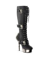 FINAL SALE PLEASER MUERTO-2028 Finger Bone Heel Platform Spikes Skull Kn... - $102.57