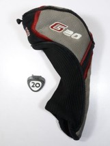 Ping G20 Driver Head Cover Black Silver Red w Plastic Tag Golf Sock - £10.06 GBP