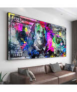 Colorful Hundred Money Canvas Painting - $31.53 CAD