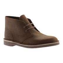 Clarks Men Size 9.5 Brown Boots Leather Chukka 2 eyelets INDIA NIB Bushacre 2  - £73.56 GBP