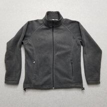 Columbia Fleece Jacket Womens Medium Gray Pockets Full Zip - $17.05