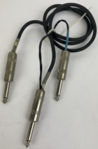 1/4 TS Male to Dual 1/4 TS Male Mono to Mono Splitter Adapter Y cable Lo... - $15.83