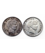 Lot of 2 Barber Dimes (1911-P and -S) in XF+ and AU Condition - €113,56 EUR