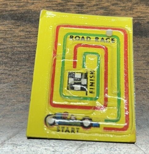 VTG 1970 CRACKER JACK MAZE PUZZLE &quot;ROAD RACE&quot; TOY PRIZE - $9.90