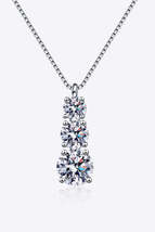 1.8 Carat Moissanite Triple-Pendant Necklace - £50.98 GBP