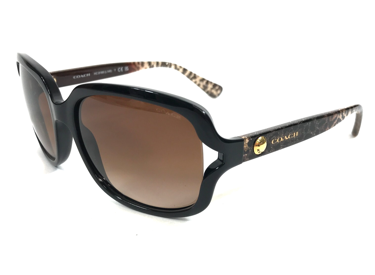 Coach Sonnenbrille HC8169 L149 535313 Schwarz / Wild Biest mit Brown Far... - $59.39