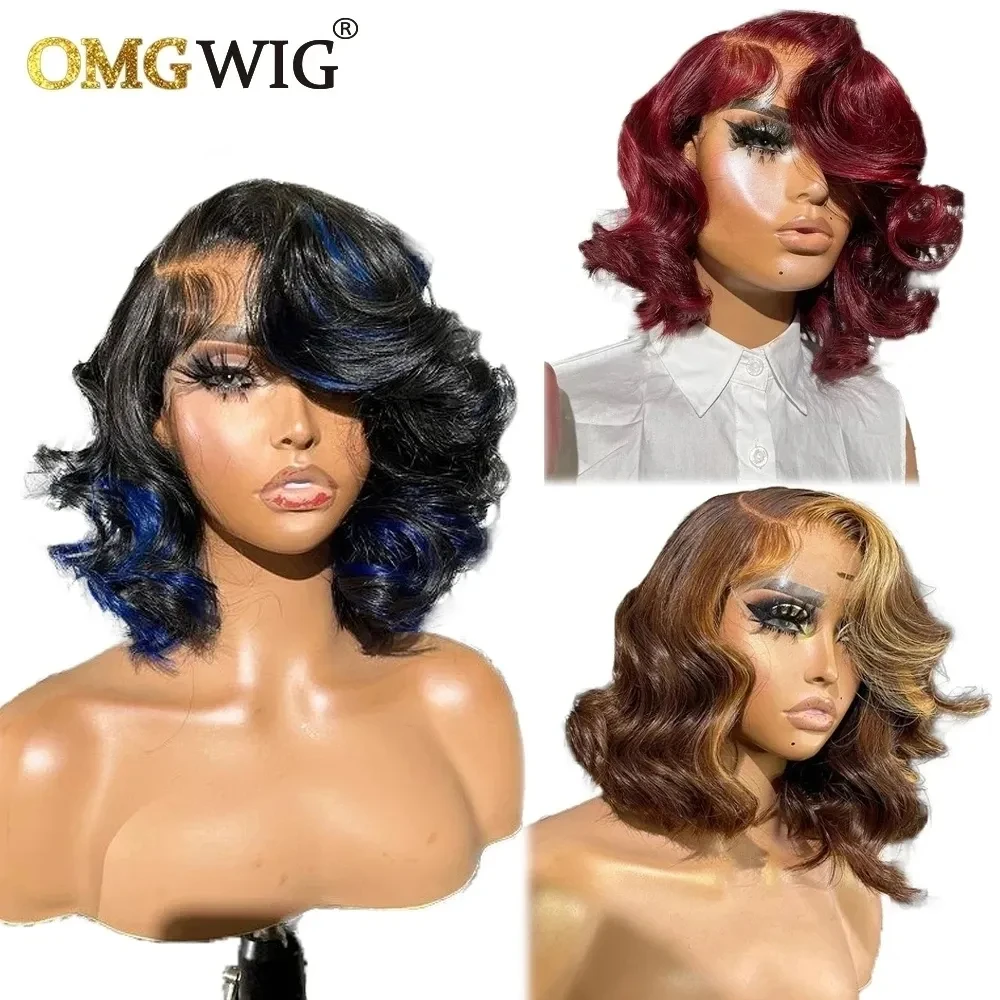 Body Wave 13x6 Lace Frontal Wig For Black Women Brazilian Remy Human Hai... - £66.54 GBP+