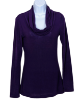 Charlotte Russe Women&#39;s Cowl Neck Pullover Sweater Size S, Deep Purple/G... - £11.98 GBP