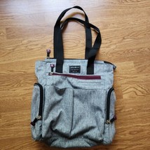 Eddie Bauer First Adventure Diaper Bag Heather Grey Black Accents Seattle USA - £8.48 GBP