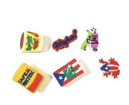 Puerto Rico Boricua Wepa Latinos 6 Pcs for Crocs shoe Decorations - £11.87 GBP