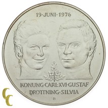 1976 Suède Argent Sterling 50 Kronor Km#854 Hors-Circulation État - £36.04 GBP