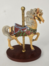 Giftec San Francisco Music Box Carousel Horse Figure on Wood Oval  #1 - $17.99