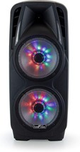 Black, Double 10&quot; Subwoofer, Usb And Sd Card Slot, Rca Input/Output, Microphone - £205.73 GBP