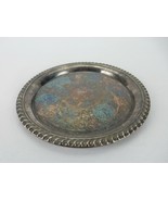 Kirk Stieff Engraved SILVERPLATE Serving Tray 8.25&quot; Vintage Serving Tray - £19.28 GBP