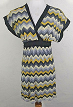 Sweet Pea Stacy Frati Womens Dress Medium Chevron Stripe Multicolor Empi... - £7.81 GBP