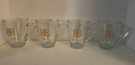 4 Baileys Original Irish Cream Logo Coffee Mugs Clear Handled Drinking G... - $27.49