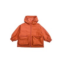 Autumn fashion boys and girls hooded big pocket outdoor jacket Kids loose waterp - £66.67 GBP