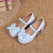 Japanese Lolita Party Classic Mary Jane Shoes Casual Cosplay Ankle Buckle High H - £66.36 GBP