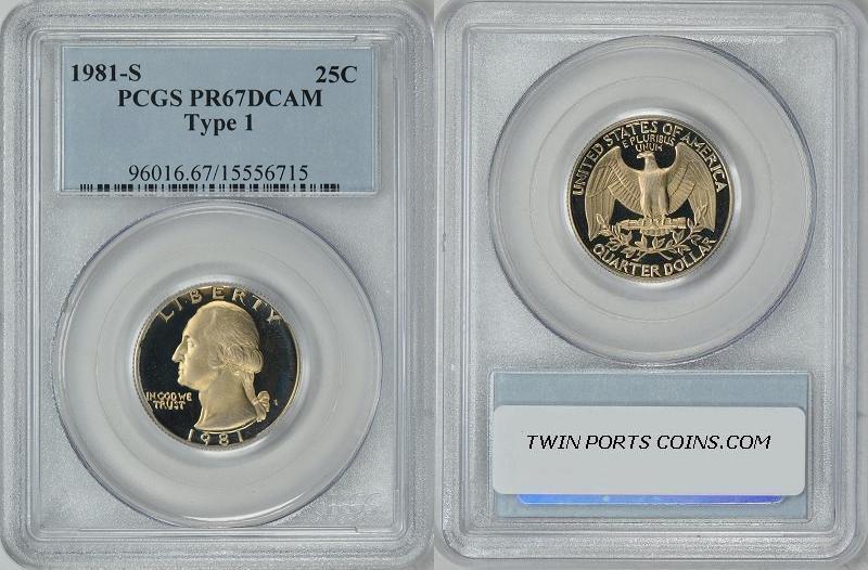 1981-S 25c Washington Quarter Type 1 PCGS Proof-67  20130011  - $15.88