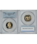 1981-S 25c Washington Quarter Type 1 PCGS Proof-67  20130011  - £12.69 GBP