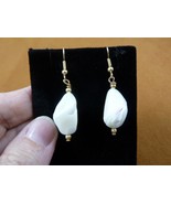 (EE473-179) 21x12mm bead white Mother of pearl freeform gemstone dangle ... - £13.95 GBP