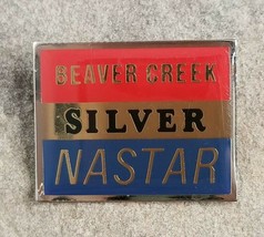 Beaver Creek Silver Nastar Red Resorts Travel Ski Skiing Lapel Hat Pin Colorado - £8.59 GBP