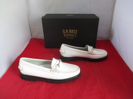 G.H.BASS  Lianna Bit Lug Weejuns Loafer Flats $175 - US Size 8 1/2 - White  #968 - £62.31 GBP