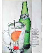 Sprite The Tom Jones Tumble Drink on the rocks 1964 Vintage Print Ad - $202.80 MXN