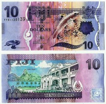 FIJI   ND ( 2012 ) UNC 10 Dollars Banknote Paper Money Bill P- 116 - £7.07 GBP