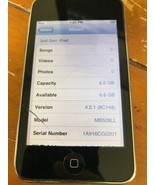 Vintage Apple iPod Touch 2nd Generation 8GB Black A1288 MB528LL WORKS - £47.68 GBP