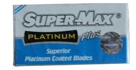 50 SuperMax Platinum Plus Double Edge Razor Blades - £10.04 GBP