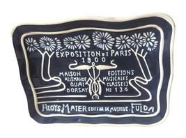 Exposition De Paris 1900 Plate Blue White Catchall Trinket Candy Dish Je... - £15.52 GBP