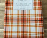 Create It 1 Yard Fabric Cut Orange Plaid Halloween Fabric 36x42 - £9.68 GBP