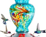 &quot;Hand Blown Glass Hummingbird Feeder - 32oz, Ant &amp; Bee Proof, 4 Stations... - £31.08 GBP