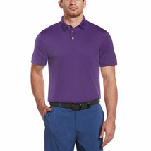 PGA Tour Men&#39;s Performance Feeder Stripe Polo Purple Pak-Size XLarge - $19.97