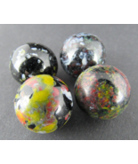 Doug Sweet confetti Handmade Art Glass Marble lot x4 5/8&quot; ESTATE SALE - $827.93 MXN