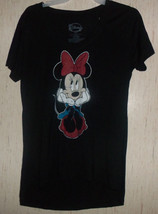 NWT WOMENS Disney Minnie Mouse BLACK KNIT TOP / T-shirt SIZE XS - £18.43 GBP