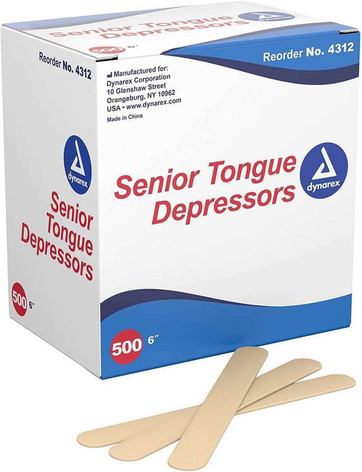 Dynarex PACK of 2 Cases Tongue Depressor, Office or Crafts 6 Inches, Non... - $29.10
