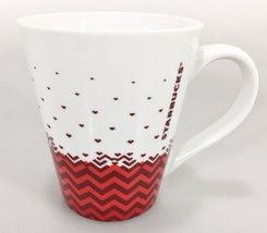 Starbucks Red Chevron Coffee Mug Cup 12 oz 2013 Tea Cocoa - £14.60 GBP