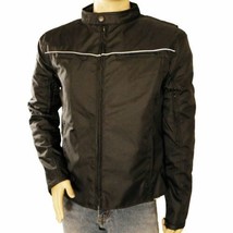 Men&#39;s Vented Jacket Textile MCJ Reflective Piping Motorcycle Jacket - $59.95