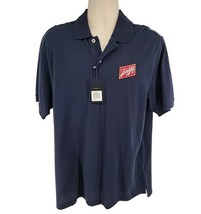 Schlitz Beer Polo Golf Shirt Size L Navy Blue Ashworth NEW - $29.65