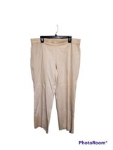 Chico&#39;s Elastic Waist Oatmeal Colored  Linen Blend Wide Leg Pants 1.5 Size  - $28.99