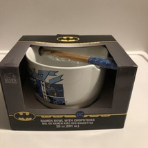 Batman Ceramic Ramen Bowl with Chopsticks 20oz DC Comics by Silver Buffalo - £18.73 GBP