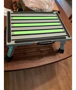 Homeon Wheels Aluminum Safety RV Steps Adjustable Height Folding Platfor... - $67.69 CAD