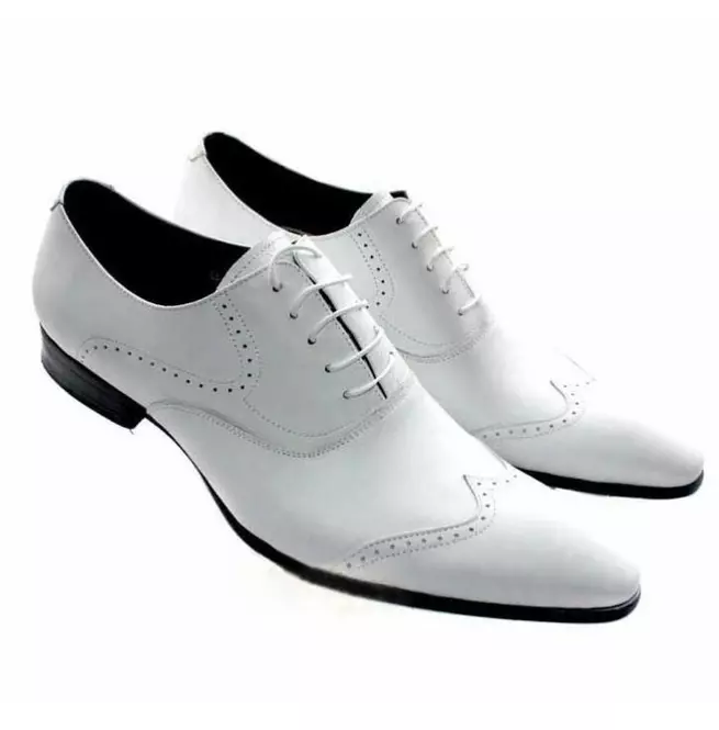 New White Leather Wing Tip Brogue Formal Lace Up Office Dress Shoes For ... - $149.99