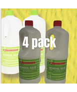4 pack(2 clear 2 WHITE) Scholastic School Glue 32.4oz  N-Toxic Wash Drie... - £37.45 GBP