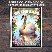 Swans On The Lake - Spiral Bound Adult Coloring Book - Thick Artist Paper - £25.28 GBP
