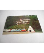Vintage Postcard unposted Indian Caverns Spruce Creek PA Cars TeePee 1965 - $133.92 MXN
